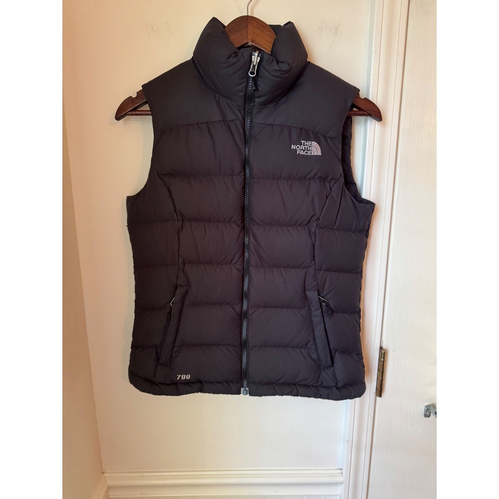 The North Face 700 Down Puffer Vest Womens XS Black Quilted Full Zip Insulated